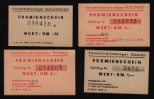 Germany - Third Reich Konzentraionslager Lot of 4 Banknotes 1940 - 1945 Fantasy Issue
NL; AUNC