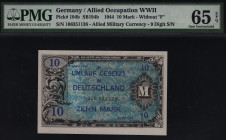 Germany - Third Reich 10 Mark 1944 Allied Occupation PMG 65 EPQ
P# 194b; UNC