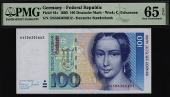 Germany - FRG 100 Mark 1993 PMG 65 EPQ
P# 41c; UNC