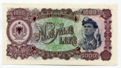 Albania 1000 Leke 1957
P# 32a; UNC-, Cripsy