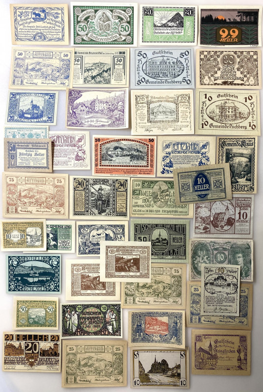 Austria Lot of 100 Notgelds 1920th
Various States, Denominations, Dates & Motiv...