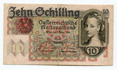 Austria 10 Schilling 1946
P# 122a; XF-