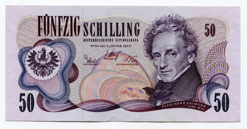 Austria 50 Schilling 1972 (1972)
P# 143; UNC
