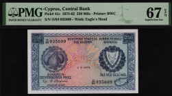Cyprus 250 Mils 1979 PMG 67 EPQ
P# 41c; UNC