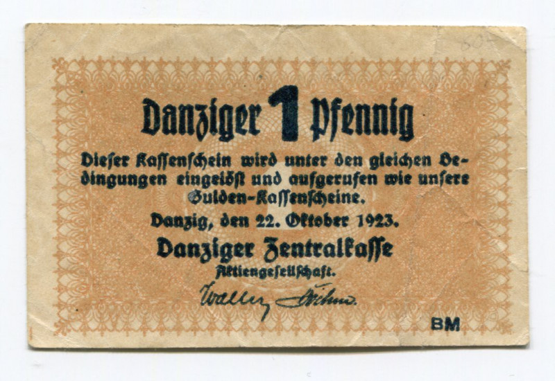 Danzig 1 Pfennig 1923
P# 32