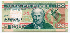 Finland - Lapland 100 Kroner 2017 Specimen "Johan Turi"
Fantasy Banknote; Limited Edition; Made by Matej Gábriš; BUNC