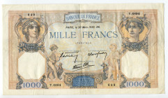 France 1000 Francs 1939
P# 90c