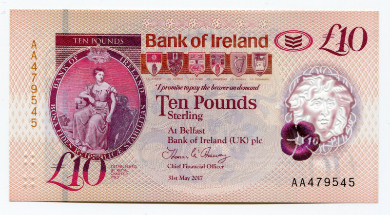 Ireland 10 Pounds 2017
P# 91; UNC