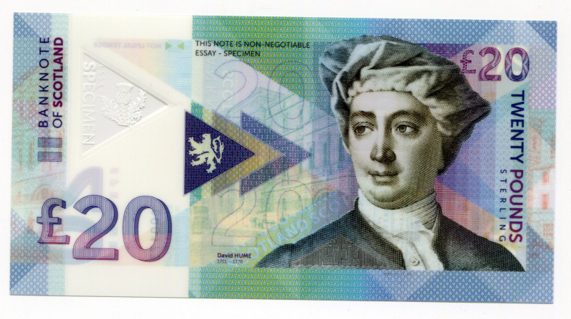 Scotland 20 Pounds 2016 Specimen "David Hume"
Fantasy Banknote; Limited Edition...