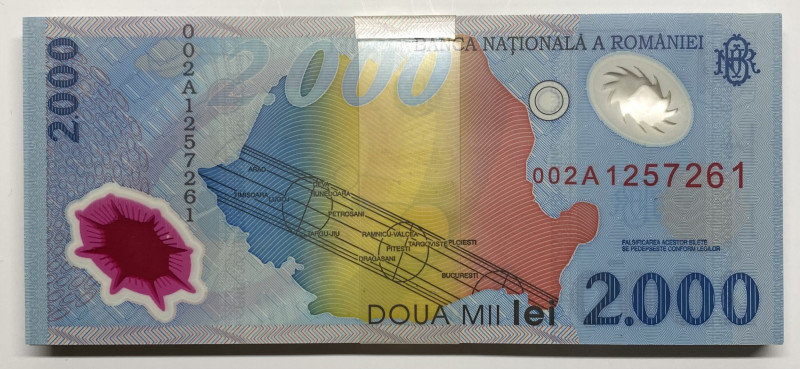 Romania 80 x 2000 Lei 1999 With Consecutive Numbers
P# 111a; Serial # Prefix 00...