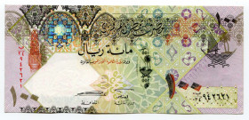 Qatar 100 Riyals 2007 (ND)
P# 26a; AUNC