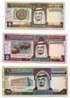 Saudi Arabia 1 - 5 - 10 Riyals 1983 AH 1379
P# 21; P# 22; P# 23;UNC