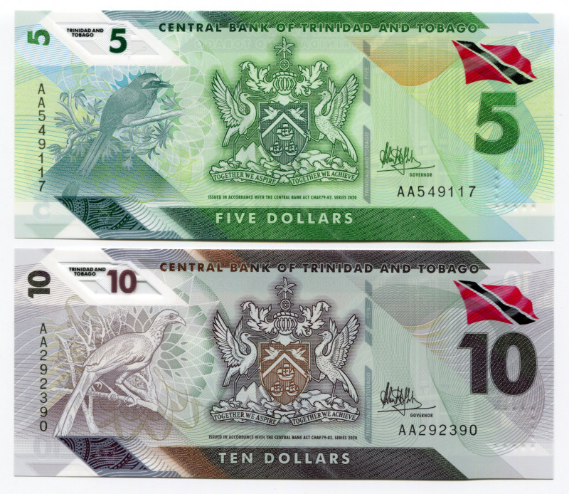 Trinidad & Tobago 5 & 10 Dollars 2020
UNC