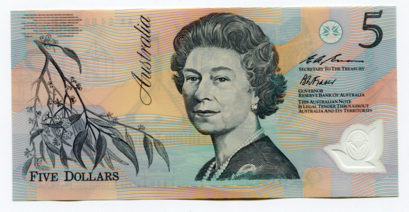 Australia 5 Dollars 1993
P# 50b; UNC