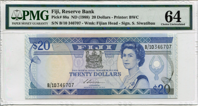 Fiji 20 Dollars 1988 (ND) PMG 64
P# 88a