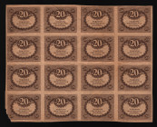 Russia - RSFSR 20 Roubles 1917 16 Uncut Pieces
P# 38; VF