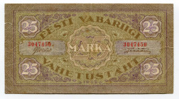 Estonia 25 Marka 1922
P# 54a