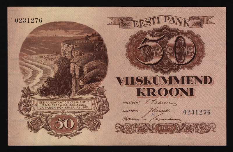 Estonia 50 Krooni 1929
P# 65; UNC