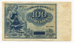 Estonia 100 Krooni 1935
P# 66a; F