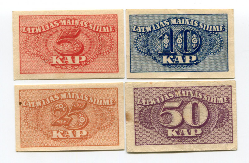 Latvia 5 - 10 - 25 - 50 Kapeikas 1920 (ND)
P# 9; P# 10; P# 11; P# 12