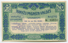 Latvia Lottery Ticket 20 Santimu 1924
# 15824; AUNC