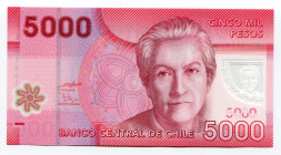 Chile 5000 Pesos 2009
P# 163a; UNC