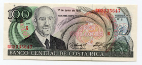 Costa Rica 100 Colones 1992
P# 258; UNC