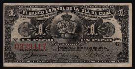 Cuba 1 Peso 1896
P# 47a; UNC