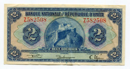 Haiti 2 Gourdes 1950 (ND)
P# 179a; VF-
