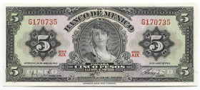 Mexico 5 Pesos 1963
P# 60h; № G 170735; UNC