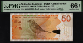 Netherlands Antilles 50 Gulden 2006 PMG 66 EPQ
P# 30d; UNC