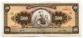 Peru 500 Soles 1968
P# 87a; UNC-