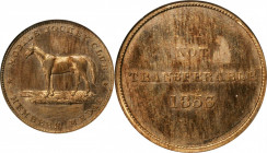 Merchant Tokens

Alabama--Mobile. 1853 Mobile Jockey Club. Miller-Ala 6. Copper-Nickel. Plain Edge. MS-62 (NGC).

28 mm.

From the Robert Adam C...