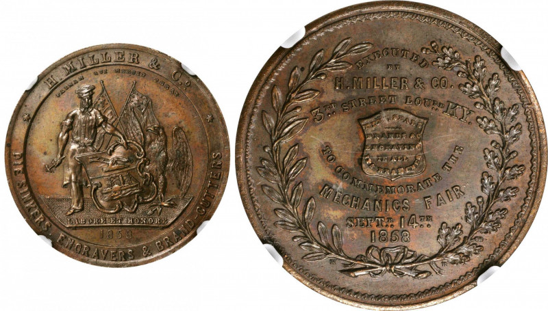 Merchant Tokens

Kentucky--Louisville. 1858 H. Miller & Co. Miller-Ky 25. Copp...