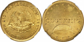 Merchant Tokens

Louisiana--New Orleans. Undated (1858-1861) N.C. Folger & Son. Miller-La 21. Brass. Reeded Edge. MS-63 (NGC).

29 mm.

From the...
