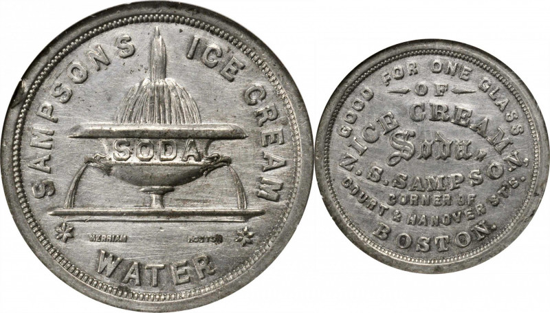 Merchant Tokens

Massachusetts--Boston. Undated (1858-1864) Z.S. Sampson. Mill...