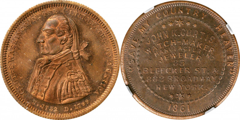 Merchant Tokens

New York--New York. 1861 John K. Curtis. Miller-NY 172, Fuld-...