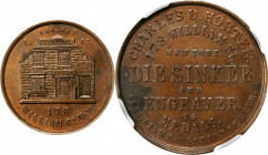 Merchant Tokens

New York--New York. 1860 Charles D. Horter. Miller-NY 357. Copper. Plain Edge. MS-63 BN (NGC).

26 mm.

From the Robert Adam Co...