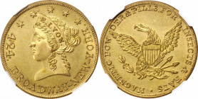 Merchant Tokens

New York--New York. Undated (1850s) E. Lyon. Miller-NY 509. Brass. Reeded Edge. MS-64 (NGC).

28 mm.

From the Robert Adam Coll...
