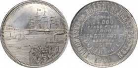 Merchant Tokens

New York--New York. 1860 Great Eastern. Miller-NY 2054. White Metal. Reeded Edge. MS-64 PL (NGC).

31 mm.

From the Robert Adam...