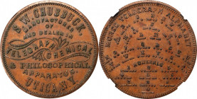 Merchant Tokens

New York--Utica. Undated S.W. Chubbuck. Miller-NY 1061A. Copper. Reeded Edge. Thin Planchet. MS-65 BN (NGC).

32 mm.

From the ...