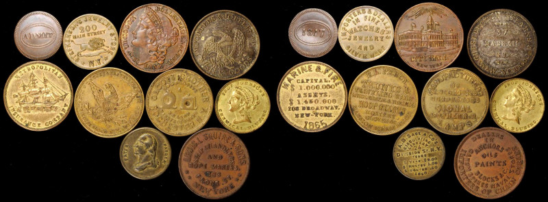 Merchant Tokens

New York. Lot of (10) Early American, Merchant and Trade Toke...
