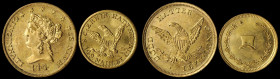 Merchant Tokens

Ohio--Cincinnati. Lot of (2) Merchant Tokens. Brass. Reeded Edge. Mint State.

Included are: undated (ca. 1851) Dodd & Co., Hatte...