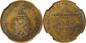 Merchant Tokens

Pennsylvania--Philadelphia. Undated (1858-1859) Saml. Hart & Co. Miller-Pa 196A. Brass. Reeded Edge. MS-65 (NGC).

25 mm.

From...