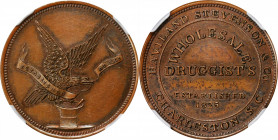 Merchant Tokens

South Carolina--Charleston. "1825" (1850) Haviland Stevenson & Co. Miller-SC 3. Copper. Plain Edge. MS-62 BN (NGC).

28 mm.

Fr...