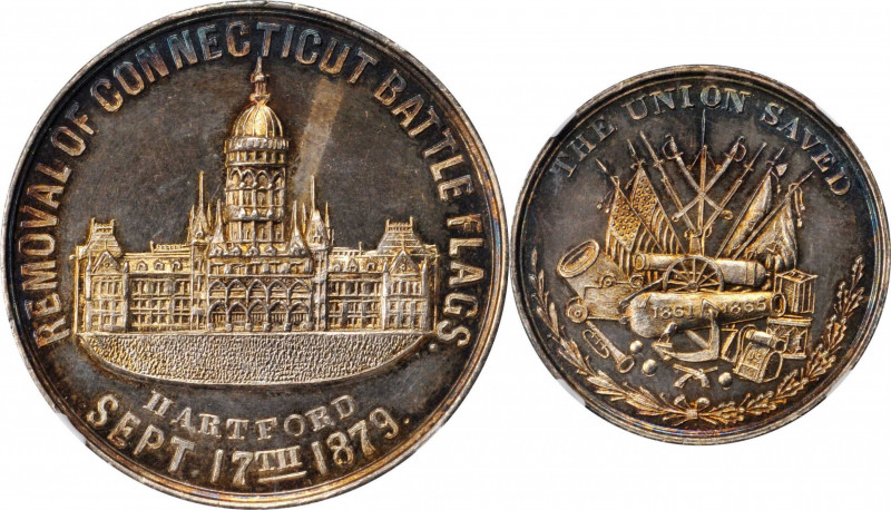 Trade Tokens and Store Cards

Connecticut--Hartford. 1879 Removal of Battle Fl...