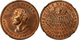 Trade Tokens and Store Cards

Massachusetts--Boston. 1859 Jos. H. Merriam. Rulau Ma-Bo 77. Copper. Plain Edge. MS-64 RB (NGC).

32 mm.

From the...