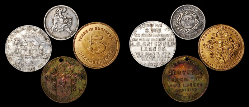 Trade Tokens and Store Cards

Massachusetts--Boston. Lot of (4) Trade and Earl...