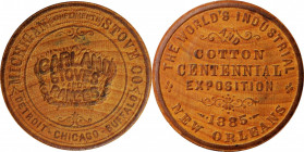 Trade Tokens and Store Cards

Michigan--Detroit. 1885 Michigan Stove Co. Rulau Mi-De 13. Wood. Plain Edge. As Made.

44 mm.

From the Robert Ada...