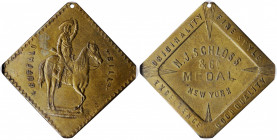 Trade Tokens and Store Cards

New York--New York. Undated N.J. Schloss & Co. Rulau NY-NY D270. Brass. Plain Edge. Unc Details--Reverse Scratched (NG...